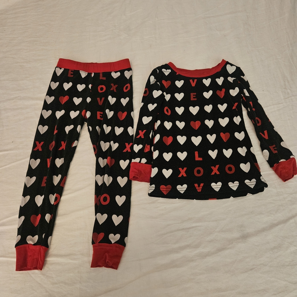 Little Sleepies - 2t Kids Love & XO Pajama Set - Valentines Day